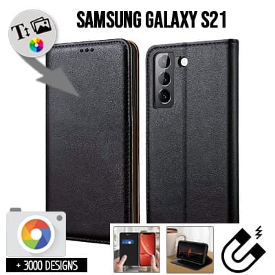 Housse portefeuille personnalisée Samsung Galaxy S21