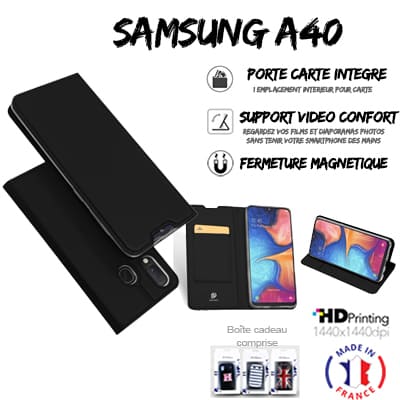 Housse portefeuille personnalisée Samsung Galaxy A40