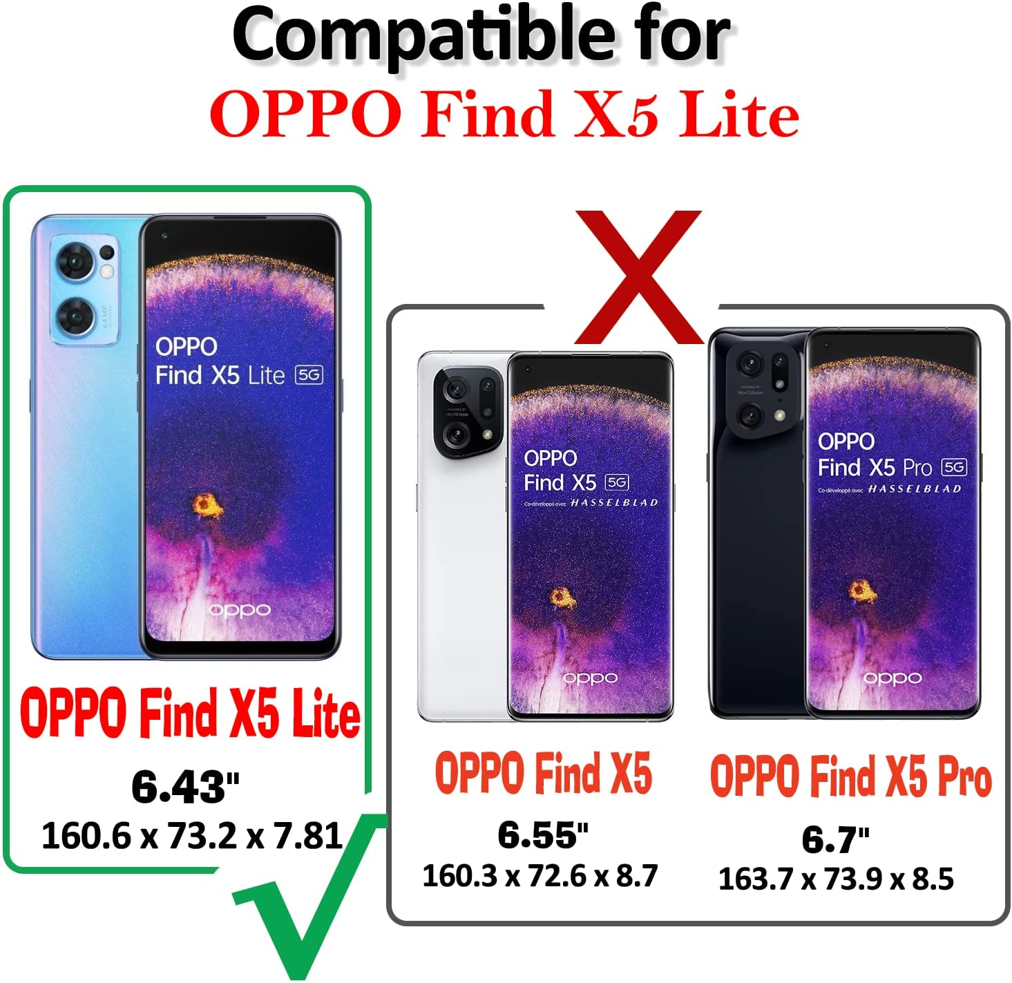 difference coque Oppo find X5 Lite
