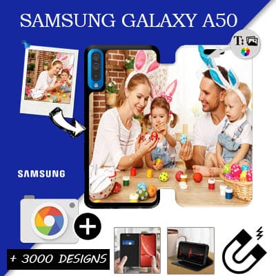 Housse portefeuille personnalisée Samsung Galaxy A50
