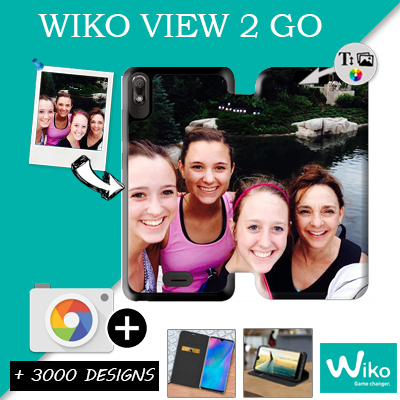 Housse portefeuille personnalisée Wiko View 2 GO