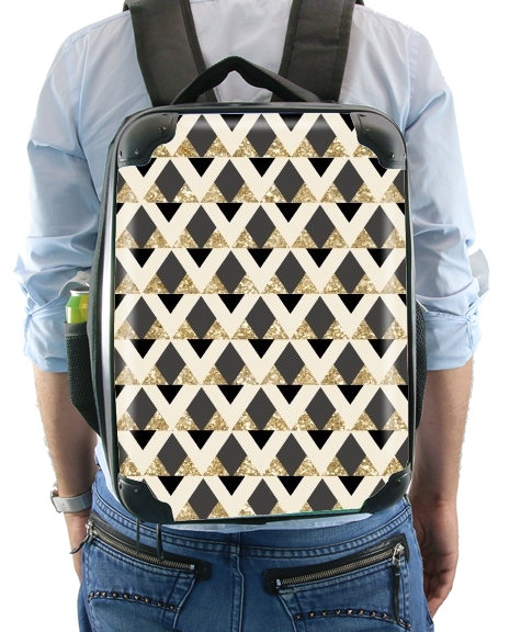 Sac Glitter Triangles in Gold Black And Nude