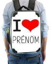 backpack I love Prénom - Personnalisable avec nom de ton choix