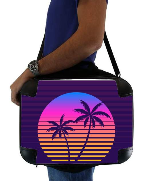 Sacoche Classic retro 80s style tropical sunset