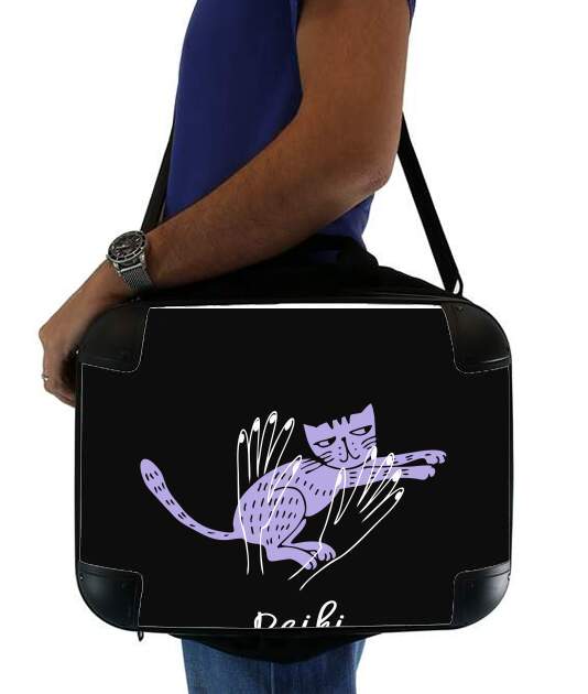 Sacoche Reiki Animal chat violet