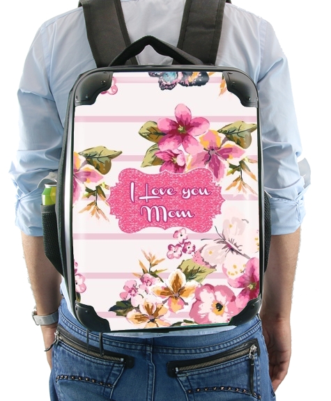 Sac Pink floral Marinière - Love You Mom