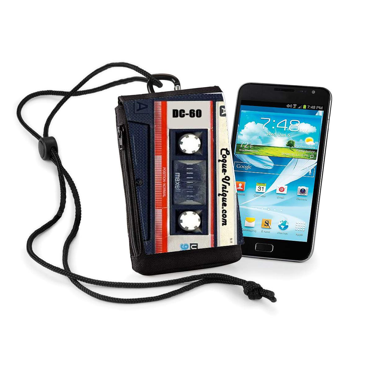 Pochette de téléphone business Cassette audio K7