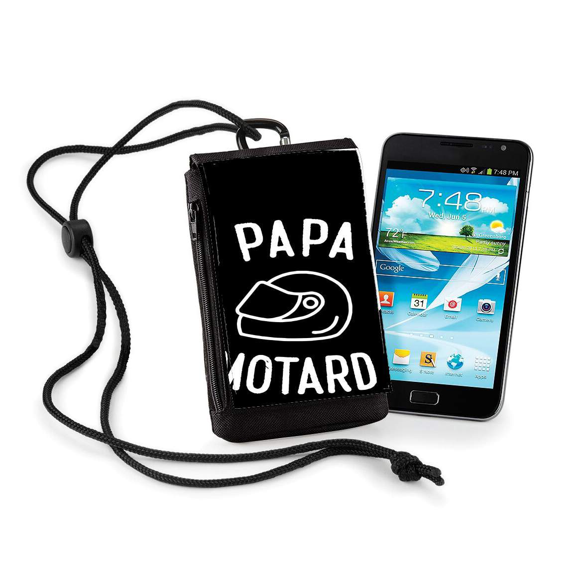 Pochette Papa Motard Moto Passion