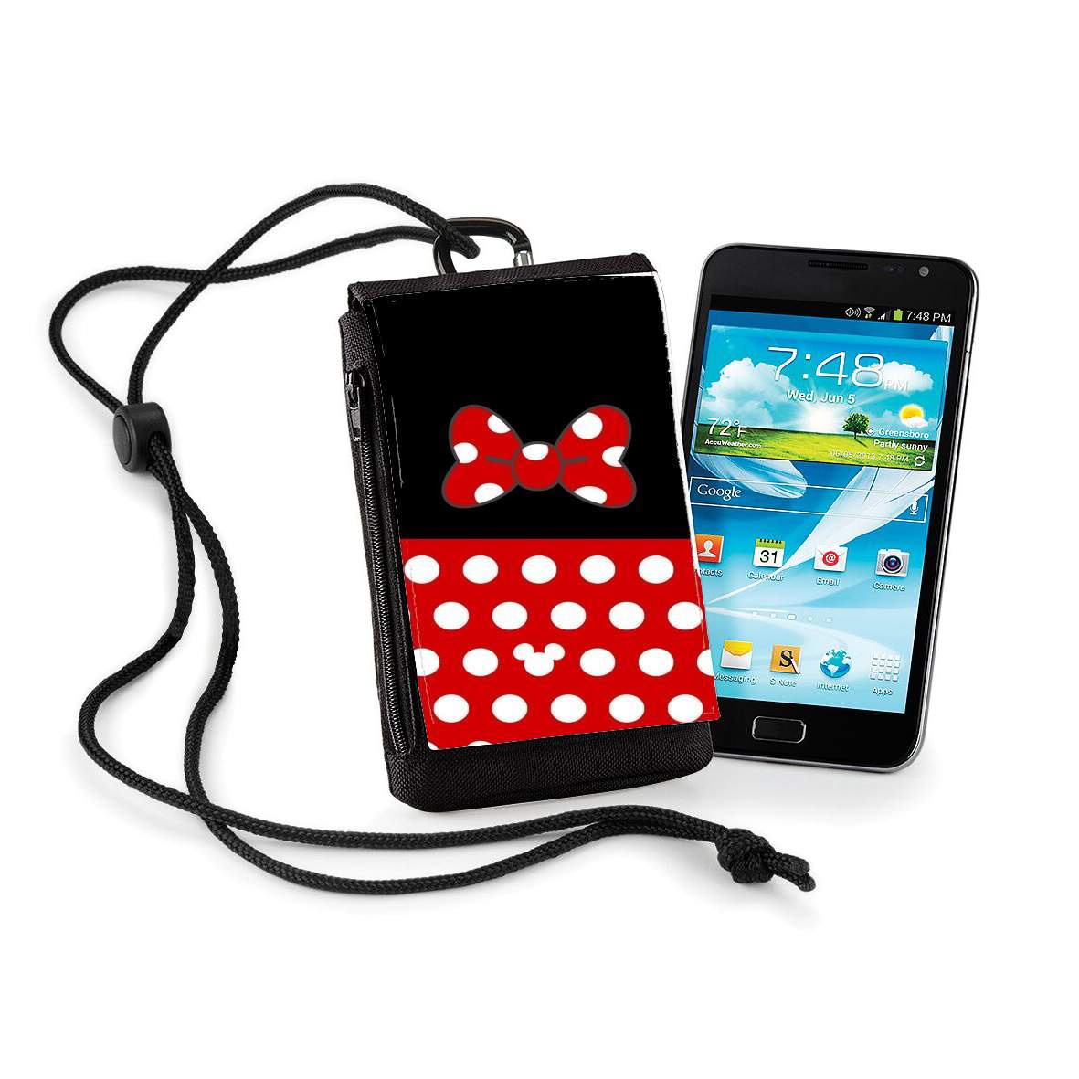 Pochette Red And Black Point Mouse
