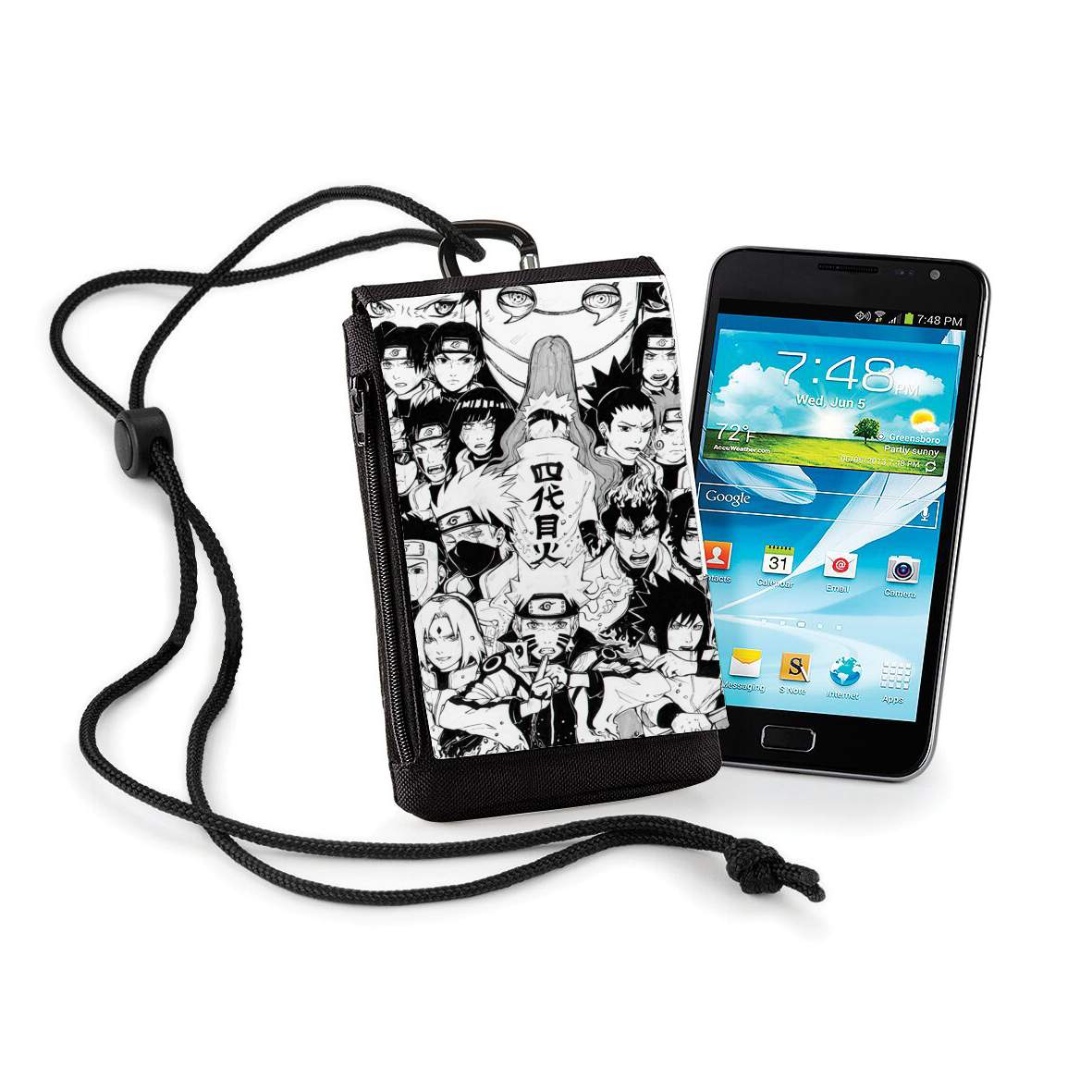 Coque Naruto Black And White Art pour téléphone Iphone / Samsung / Xiaomi /  Huawei et plus