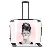 Valise ordinateur à roulettes - Bagage Cabine Audrey Hepburn bubblegum