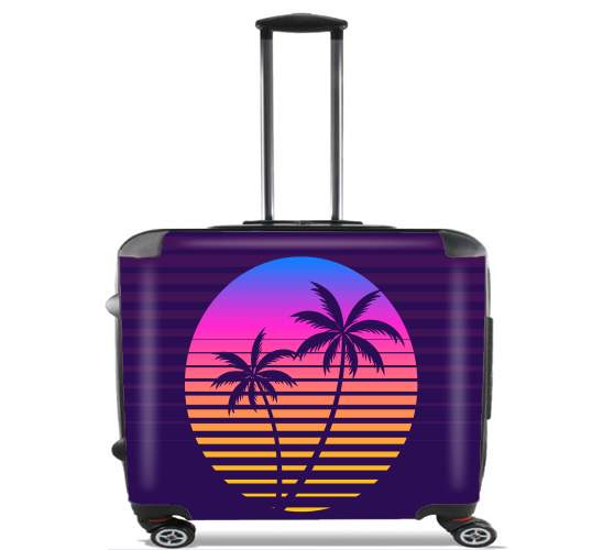 Valise Classic retro 80s style tropical sunset
