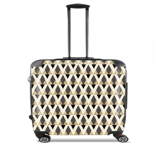 Valise Glitter Triangles in Gold Black And Nude