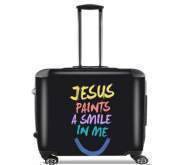 Valise ordinateur à roulettes - Bagage Cabine Jesus paints a smile in me Bible