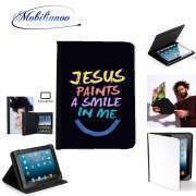 pochette Lenovo Tab 10" avec clip ceinture Jesus paints a smile in me Bible