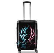 valise-format-cabine Black Goku Face Art Blue and pink hair