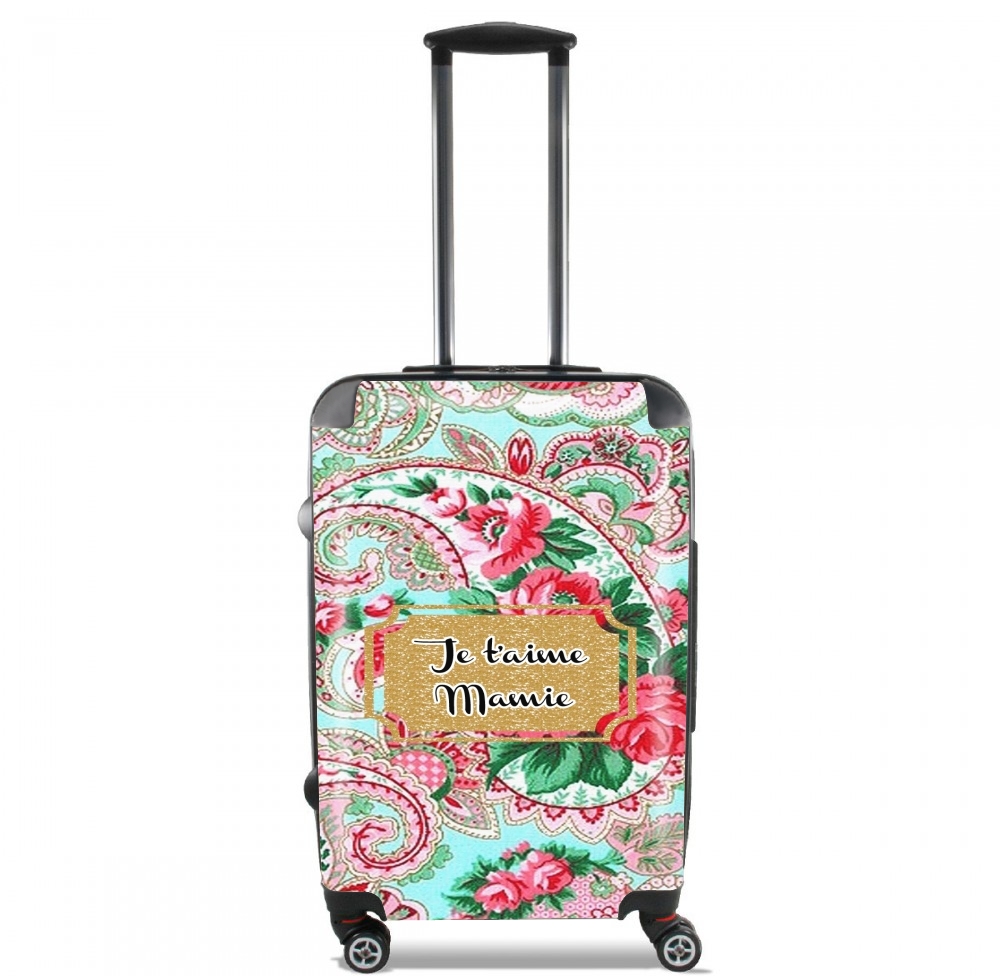 Valise Floral Old Tissue - Je t'aime Mamie
