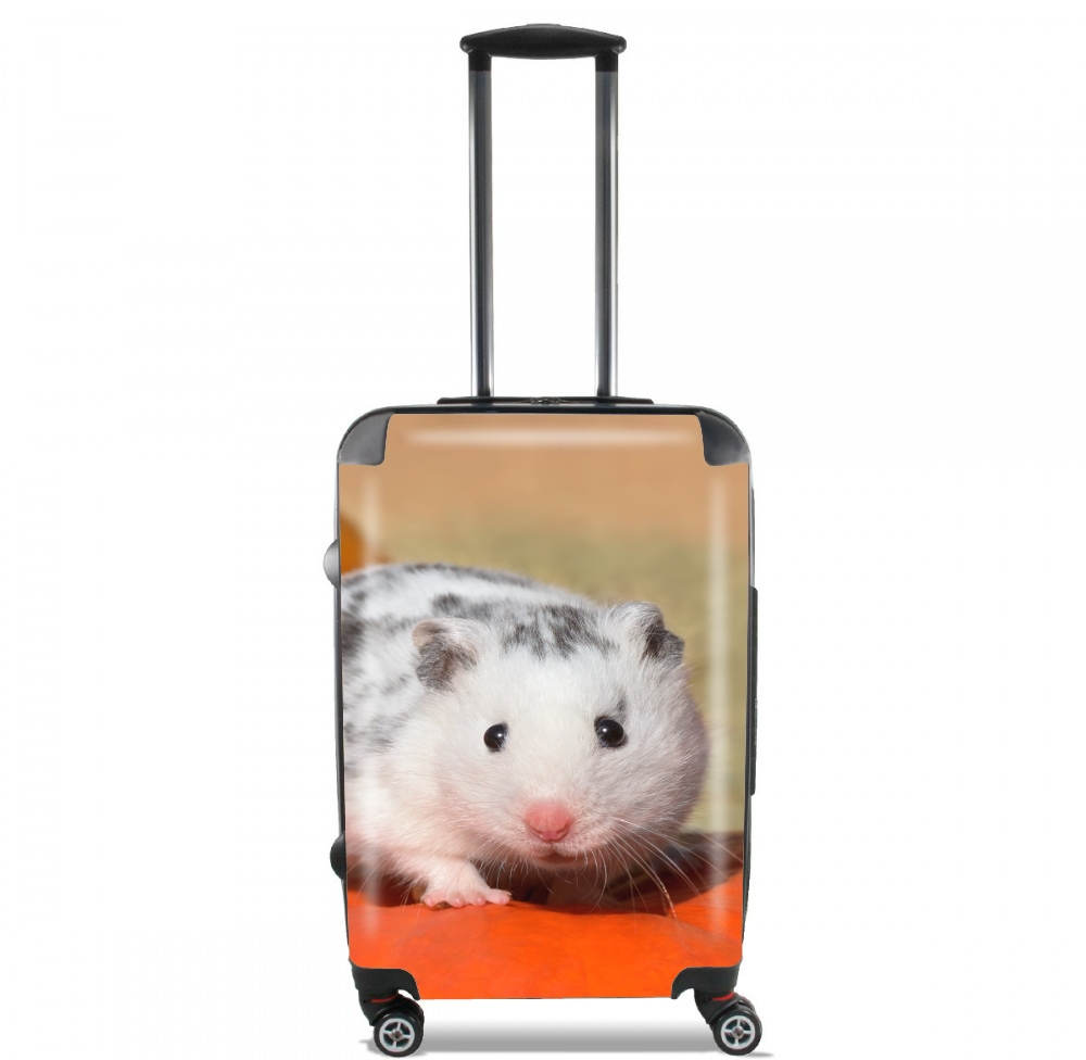 Valise Hamster dalmatien blanc tacheté de noir